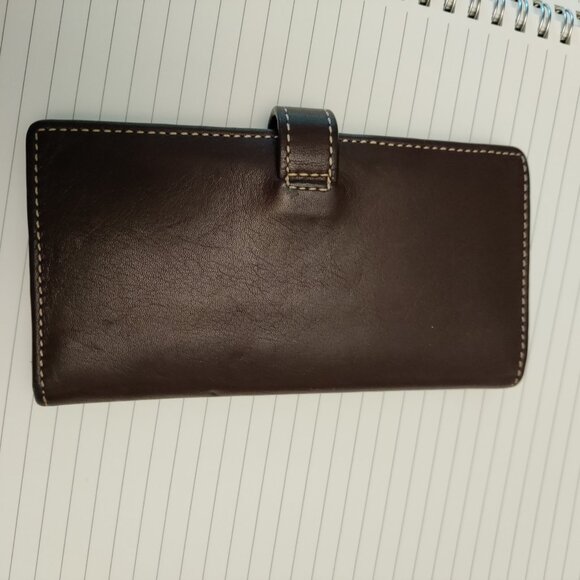 Vintage Coach Brown Leather Card Wallet - Picture 7 of 11